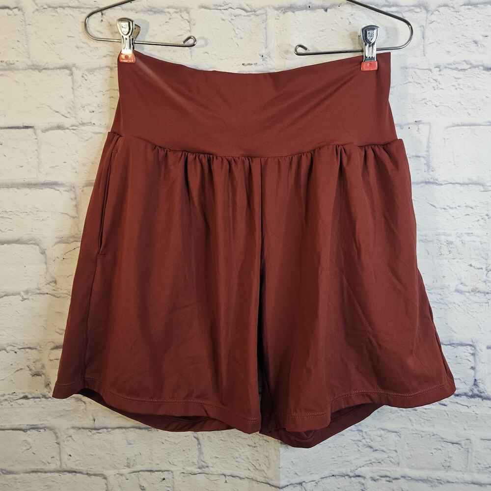 Halara Shorts Womens L Orange SoftlyZero Airy Super High Rise 2-in-1 InstantCool